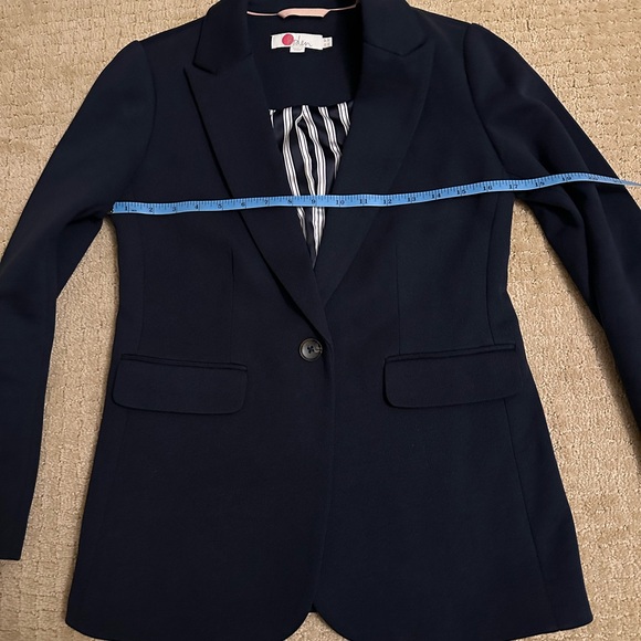 Boden Jersey Knit Stretch Blazer Navy size 4P(US)/8P(UK) new without tags! - Picture 3 of 4